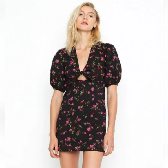 Pam & Gela Neon Ditsy Dress sz Small - Picture 2 of 15